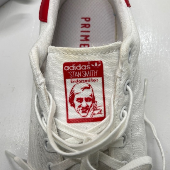 Adidas Stan Smith White and Red Sneakers size 12.5 - Picture 10 of 12